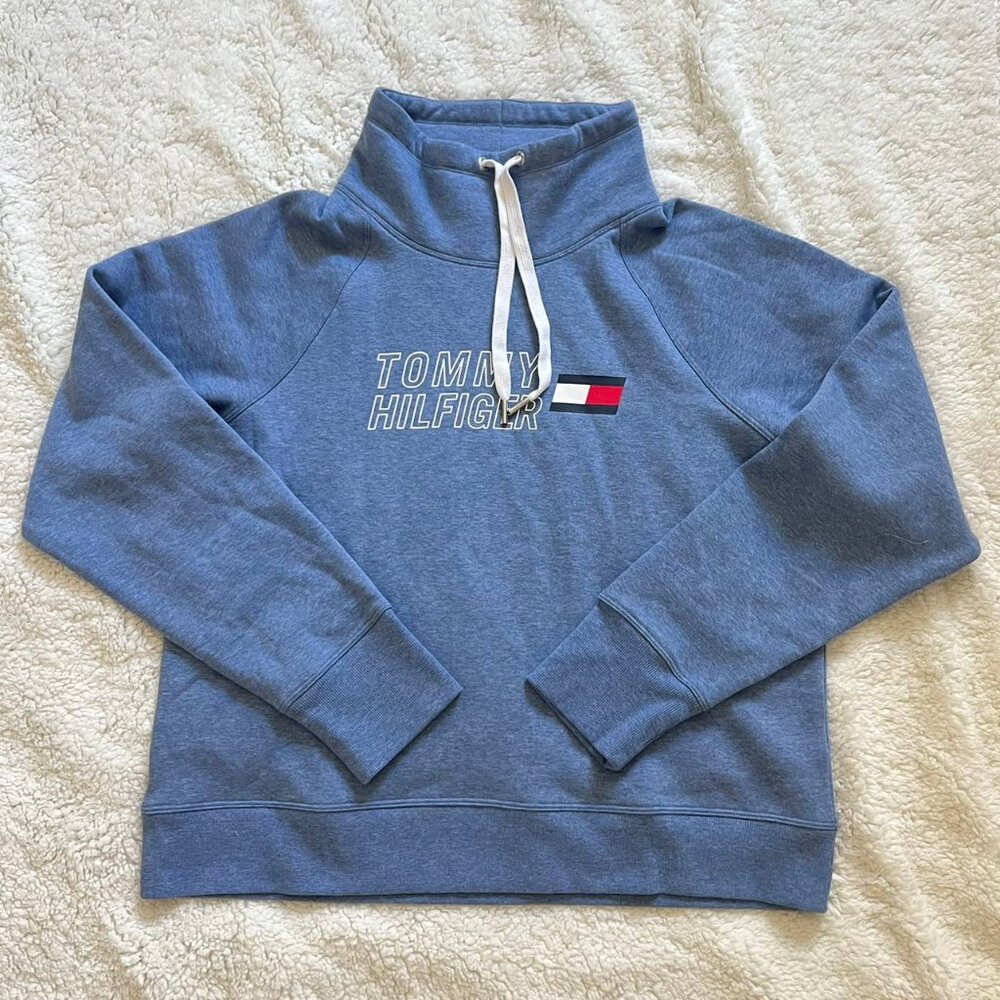 Tommy Hilfiger Turtle Neck Woman Blue Sweater Medium